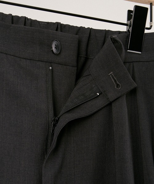 Alfred Alex（アルフレッドアレックス）の「【Alfred Alex】ウールライク 2タック ストレート バギースラックス【セットアップ対応】（スラックス・メンズ・ブラック系/スミクロ/スモークグレー/グレー・L/M/S）」の11枚目の写真