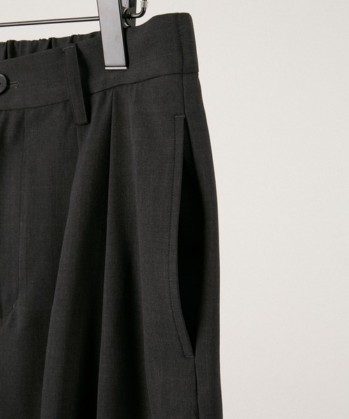 Alfred Alex（アルフレッドアレックス）の「【Alfred Alex】ウールライク 2タック ストレート バギースラックス【セットアップ対応】（スラックス・メンズ・ブラック系/スミクロ/スモークグレー/グレー・L/M/S）」の13枚目の写真