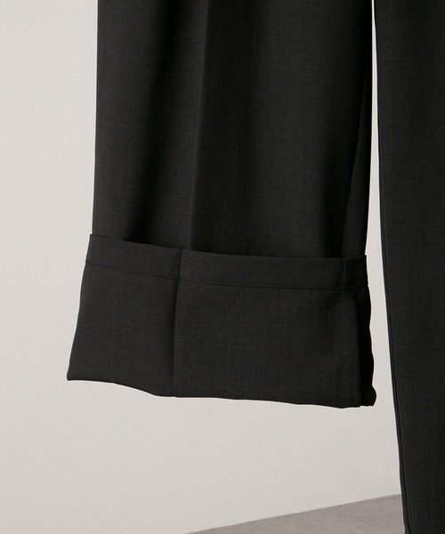 Alfred Alex（アルフレッドアレックス）の「【Alfred Alex】ウールライク 2タック ストレート バギースラックス【セットアップ対応】（スラックス・メンズ・ブラック系/スミクロ/スモークグレー/グレー・L/M/S）」の16枚目の写真