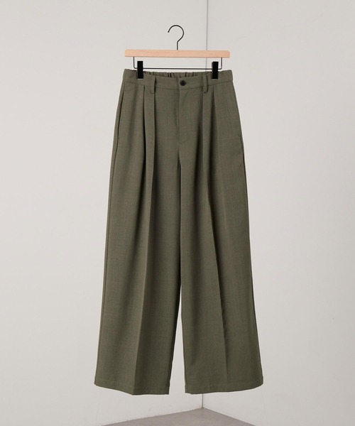 Alfred Alex（アルフレッドアレックス）の「【Alfred Alex】ウールライク 2タック ストレート バギースラックス【セットアップ対応】（スラックス・メンズ・ブラック系/スミクロ/スモークグレー/グレー・L/M/S）」の6枚目の写真