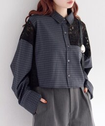 Kastane | 【1.1(木)0:00発売/S.Mサイズ展開/WEB先行】パッチワークレースシャツ(シャツ/ブラウス)