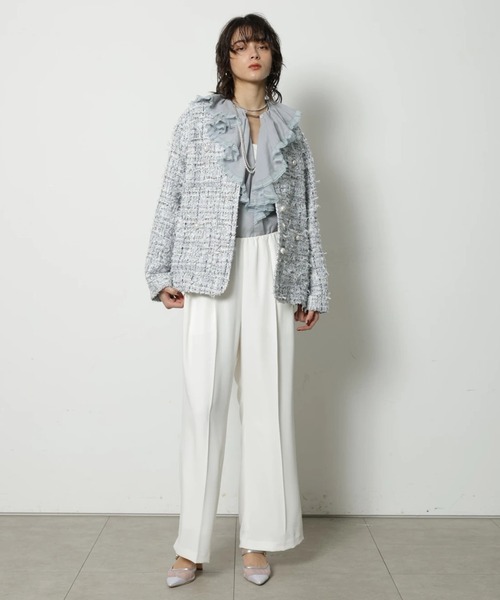 CADUNE（カデュネ）の「シャギーポケットジャケット（その他アウター・レディース・ホワイト系その他/ライトブルー・38/36）」の7枚目の写真