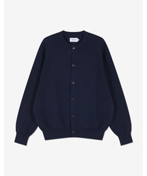 MERGO（メルゴ）の「セージラウンドネックカーディガン[ネイビー]（カーディガン/ボレロ）」