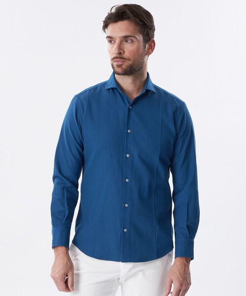 EPOCA UOMO(エポカウォモ)の「ドビーストレッチシャツ(シャツ/ブラウス・メンズ・ダークネイビー/ブルー系その他4/ライトグレー・48/46)」の3枚目の写真