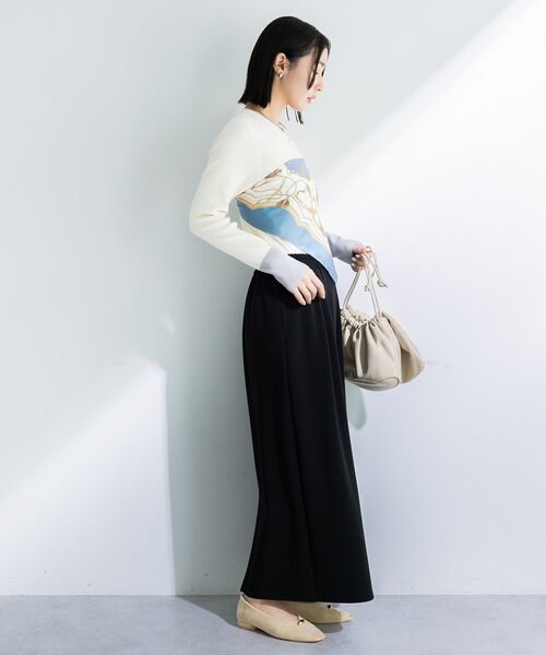 Green　Parks（グリーンパークス）の「アンチピリング袖配色ニットプルオーバー（ニット/セーター・レディース・アイボリー/ブラック/ピンク・FREE）」の13枚目の写真