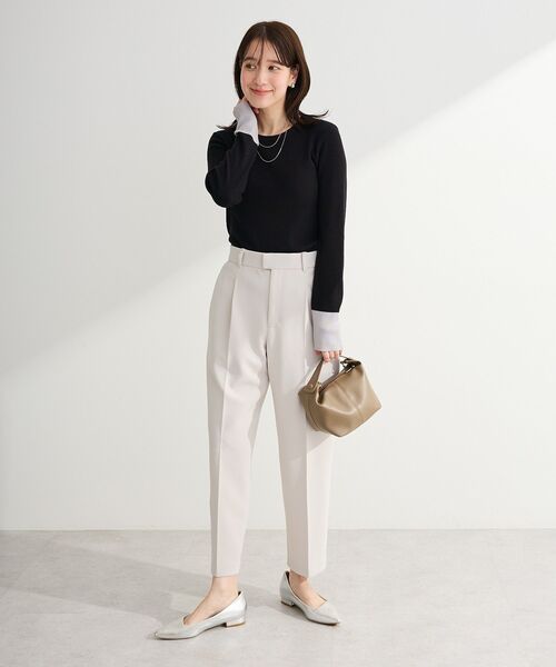 Green　Parks（グリーンパークス）の「アンチピリング袖配色ニットプルオーバー（ニット/セーター・レディース・アイボリー/ブラック/ピンク・FREE）」の20枚目の写真