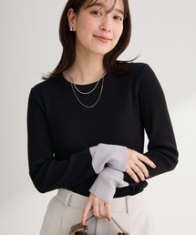 Green Parks | アンチピリング袖配色ニットプルオーバー(ニット/セーター)