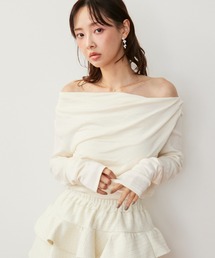 ドレープオフショルプルオーバー