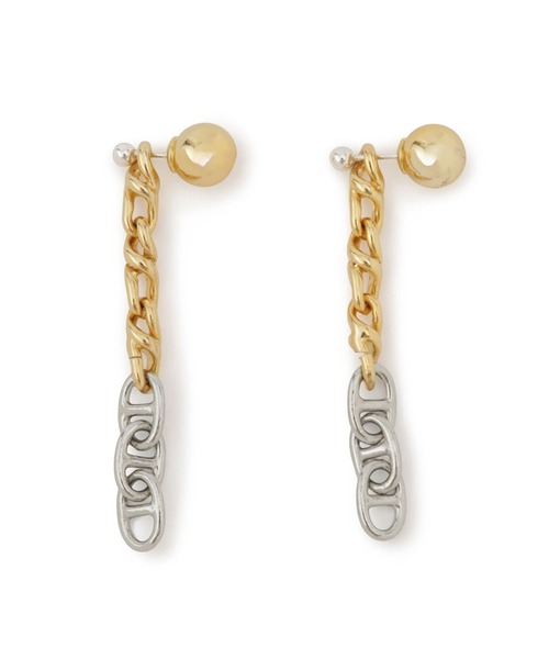 ADAM ET ROPE'(アダムエロペ)の「【EO for ADAM ET ROPE'】3way Chain Pierce(ピアス(両耳用)・レディース・ゴールド・FREE)」の1枚目の写真