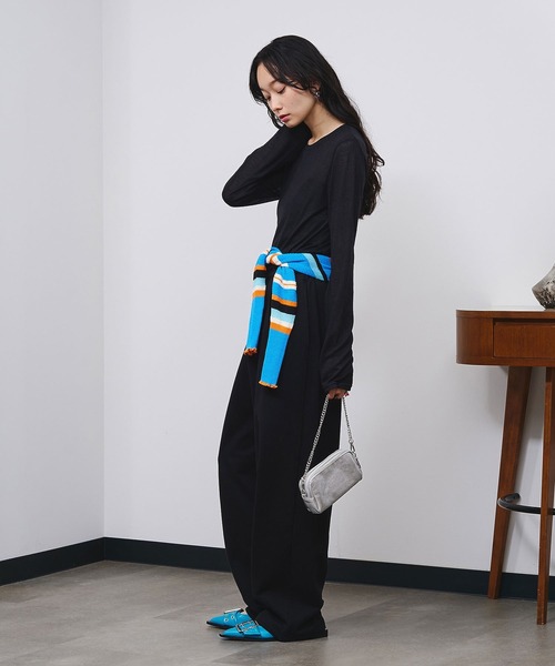 ROSE BUD(ローズバッド)の「SHEER L/S TEE(Tシャツ/カットソー・レディース・ピンク/ブラック/ホワイト・ONE SIZE)」の19枚目の写真