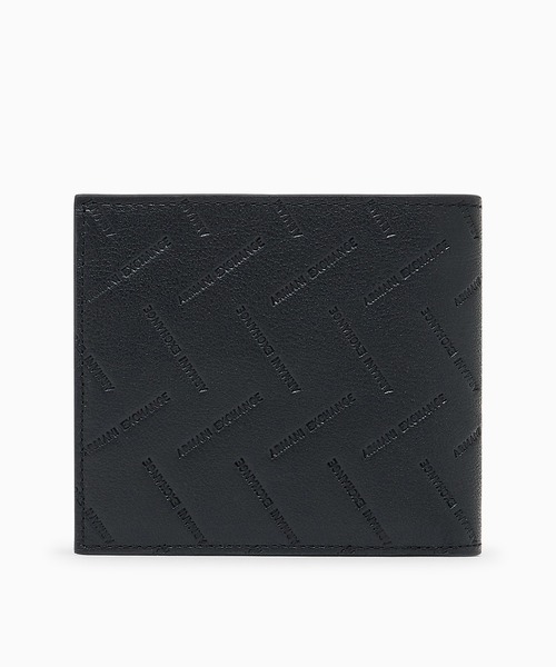 ARMANI EXCHANGE(アルマーニエクスチェンジ)の「【A|X アルマーニ エクスチェンジ】デボスロゴ 二つ折り財布(コインケース付き)(財布・メンズ・ブラック・FREE)」の2枚目の写真