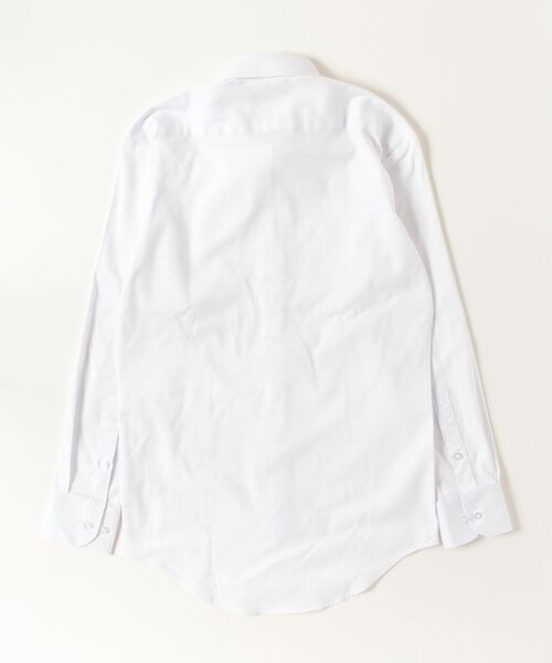 Perfect Suit FActory(パーフェクトスーツファクトリー)の「【形態安定】長袖ワイシャツ【クラシコ】セミワイドカラー ドビー柄 ホワイト(ビジネスシャツ・メンズ・ホワイト・3L/LL/L/M/S)」の3枚目の写真