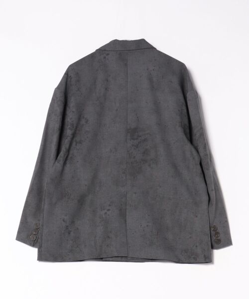 Revo.（レボ）の「Revo. ダメージジャガード ダブルブレスト テーラードジャケット［セットアップ対応］（テーラードジャケット・メンズ・アイボリー/チャコール・1/2）」の5枚目の写真