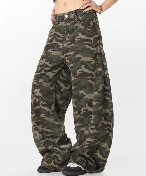 WYZ wear(ダブリューワイジィーウェア)の「カモフラージュ柄カーブワイドパンツ/ユニセックス(その他パンツ・メンズ・カモフラージュ・M/L/XL)」の10枚目の写真