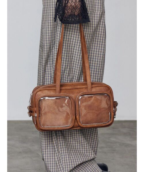 EMODA（エモダ）の「クリアポケットショルダーバッグ（ショルダーバッグ・レディース・ホワイト/ブラック/ブラウン・FREE）」の19枚目の写真