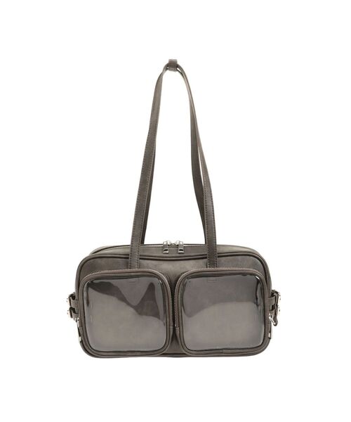 EMODA（エモダ）の「クリアポケットショルダーバッグ（ショルダーバッグ・レディース・ホワイト/ブラック/ブラウン・FREE）」の10枚目の写真