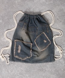 NYLAUS（ナイラス）の「【NYS】リメイクデザインデニムナップサック（バックパック/リュック）」