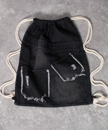 NYLAUS（ナイラス）の「【NYS】リメイクデザインデニムナップサック（バックパック/リュック）」