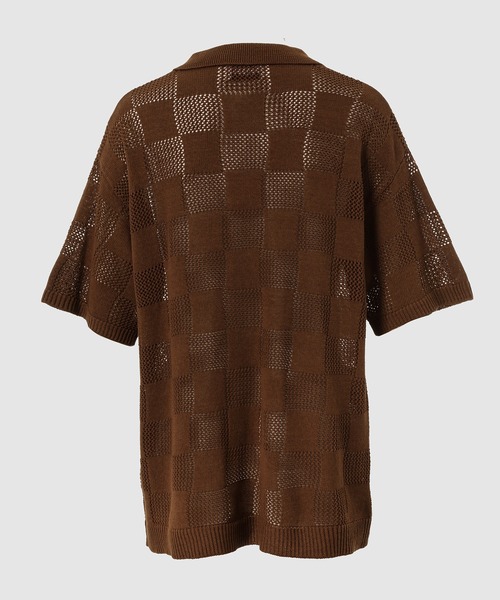 PHINGERIN(フィンガリン)の「CHECKER WEB SKIPPER POLO(ポロシャツ・メンズ・オレンジ/ブラウン・L)」の8枚目の写真