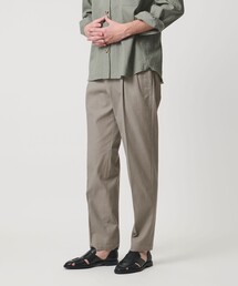 ツイル カルゼ 2プリーツ キャロット パンツ