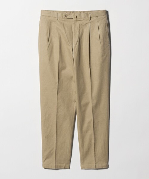 UNITED ARROWS（ユナイテッドアローズ）の「ツイル カルゼ ２プリーツ キャロット パンツ（スラックス・メンズ・オリーブ/グレー系/ベージュ・S/L/XL/M）」の13枚目の写真