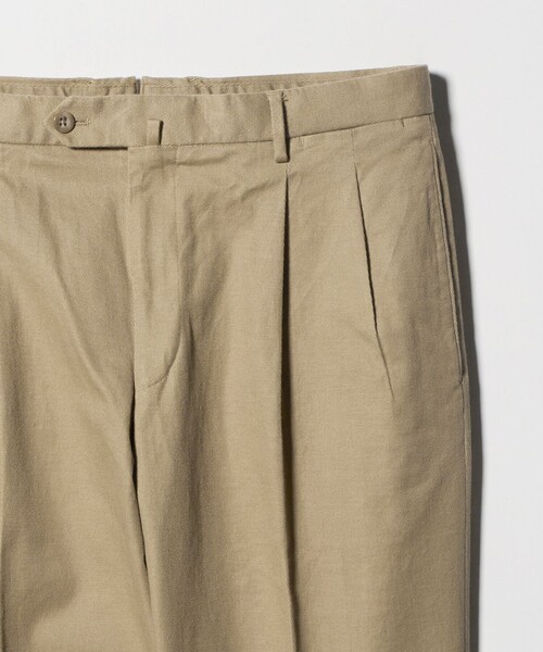 UNITED ARROWS（ユナイテッドアローズ）の「ツイル カルゼ ２プリーツ キャロット パンツ（スラックス・メンズ・オリーブ/グレー系/ベージュ・S/L/XL/M）」の15枚目の写真