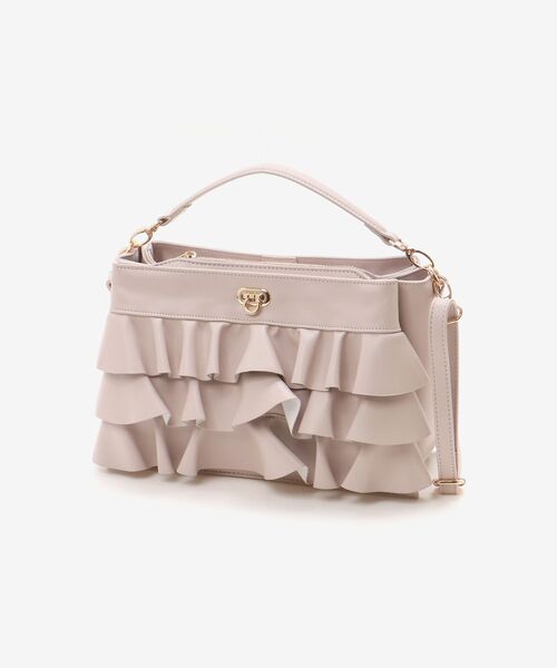 MAJESTIC LEGON（マジェスティックレゴン）の「フリルマルチポケットショルダーバッグ（ショルダーバッグ・レディース・ブラック/アイボリー/ピンク・FREE）」の19枚目の写真