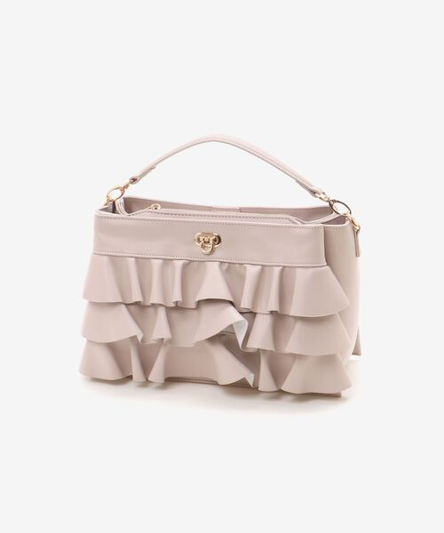 MAJESTIC LEGON（マジェスティックレゴン）の「フリルマルチポケットショルダーバッグ（ショルダーバッグ・レディース・ブラック/アイボリー/ピンク・FREE）」の21枚目の写真