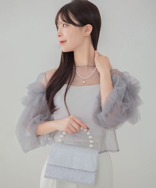 Leja(レジャ)の「【LEJA】テーラードチュールフレアセットワンピースオケージョンドレス(ドレス・レディース・ブラック/グレー・SMALL/MEDIUM)」の18枚目の写真