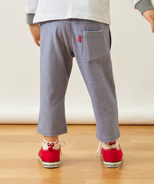 KP BOY（ケーピーボーイ）の「ストライプジャカード パンツ 7分丈（その他パンツ・キッズ・エメラルド/ネイビー・80ｃｍ/90cm/100cm/110cm/120cm）」の4枚目の写真