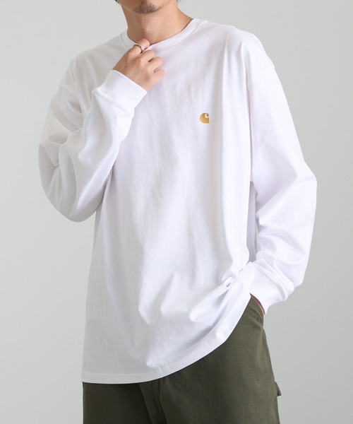 Carhartt WIP(カーハートダブリューアイピー)の「【Carhartt WIP】L/S CHASE T-SHIRT(Tシャツ/カットソー・メンズ・ホワイト・M/L)」の1枚目の写真