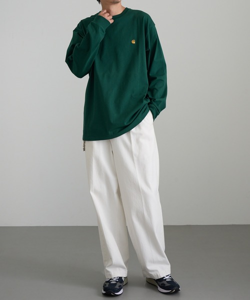 Carhartt WIP(カーハートダブリューアイピー)の「【Carhartt WIP】L/S CHASE T-SHIRT(Tシャツ/カットソー・メンズ・ホワイト・M/L)」の9枚目の写真