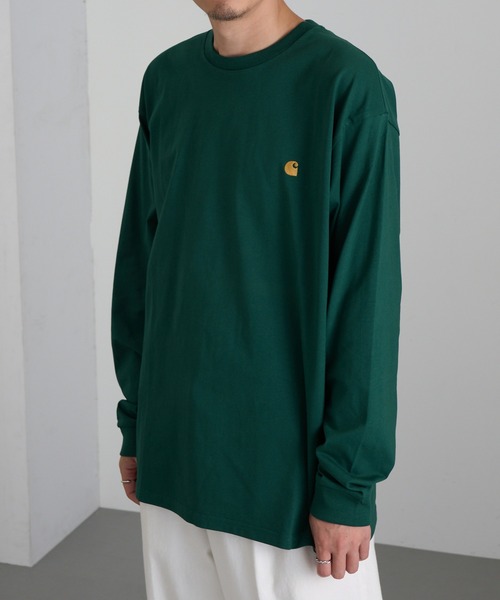 Carhartt WIP(カーハートダブリューアイピー)の「【Carhartt WIP】L/S CHASE T-SHIRT(Tシャツ/カットソー・メンズ・ホワイト・M/L)」の12枚目の写真
