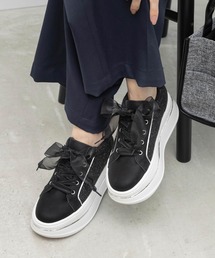 RANDA（ランダ）の「2WAY シアーリボンプラットフォームスニーカー（スニーカー）」