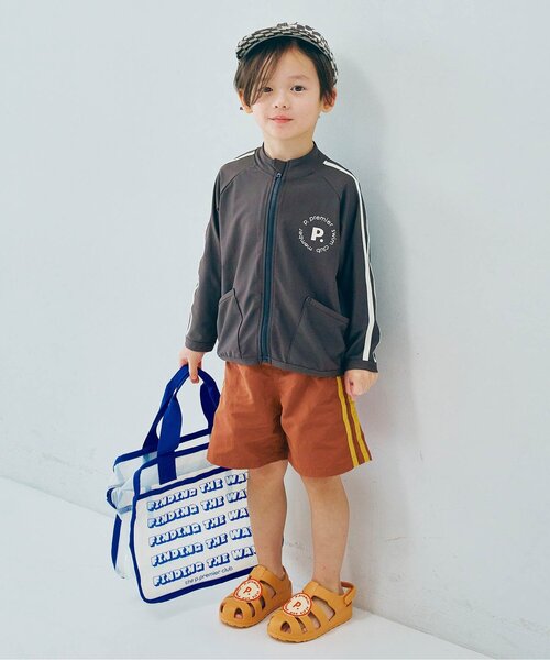 p.premier(ピードットプルミエ)の「【リンク /セットアップ可】サイドラインスイムパンツ(水着・キッズ・イエロー/グリーン/ブラウン・80/90/100/110/120/130/140)」の5枚目の写真