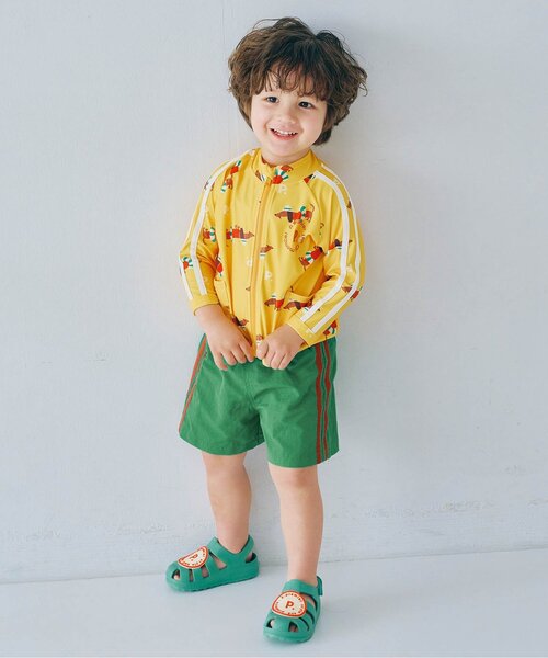 p.premier(ピードットプルミエ)の「【リンク /セットアップ可】サイドラインスイムパンツ(水着・キッズ・イエロー/グリーン/ブラウン・80/90/100/110/120/130/140)」の7枚目の写真