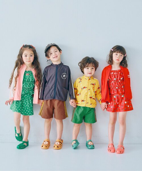 p.premier(ピードットプルミエ)の「【リンク /セットアップ可】サイドラインスイムパンツ(水着・キッズ・イエロー/グリーン/ブラウン・80/90/100/110/120/130/140)」の9枚目の写真