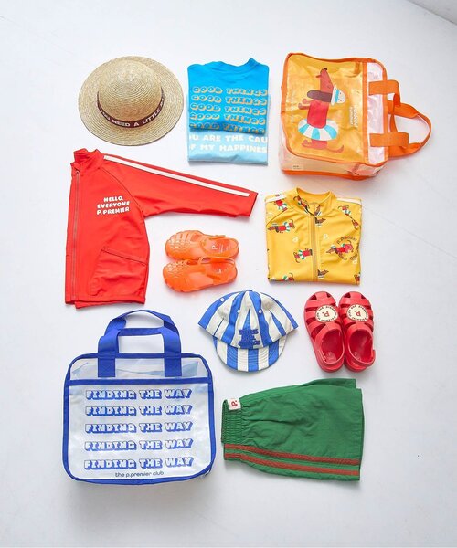 p.premier(ピードットプルミエ)の「【リンク /セットアップ可】サイドラインスイムパンツ(水着・キッズ・イエロー/グリーン/ブラウン・80/90/100/110/120/130/140)」の12枚目の写真