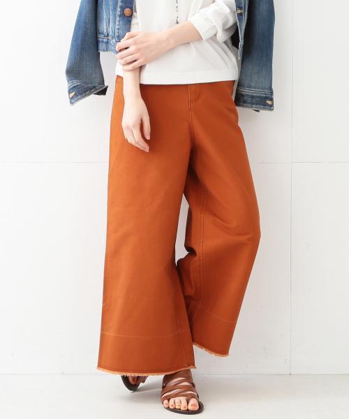 Ray BEAMS（レイビームス）の「Ray BEAMS / カットオフ クロップドパンツ（その他パンツ・レディース・オリーブ/ダークブラウン・0/1）」の4枚目の写真