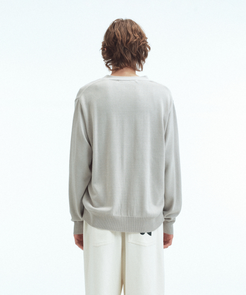 Rest&Recreation(レストアンドレクリエーション)の「LOOSE FIT KNIT CARDIGAN - LIGHT GREY(カーディガン/ボレロ・メンズ・その他・ONE)」の5枚目の写真