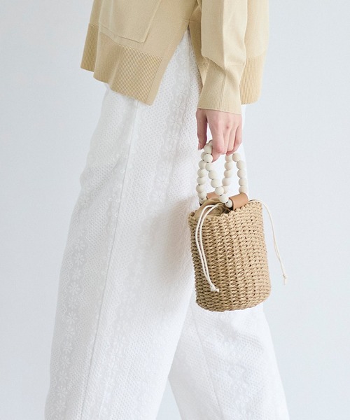 coca（coca）（コカ）の「カゴバッグ（かごバッグ・レディース・ベージュ・ONE SIZE）」の3枚目の写真