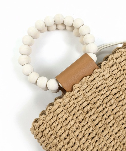 coca（coca）（コカ）の「カゴバッグ（かごバッグ・レディース・ベージュ・ONE SIZE）」の10枚目の写真