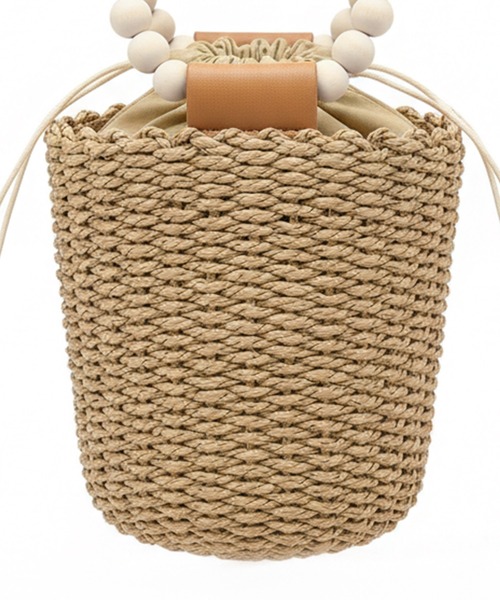 coca（coca）（コカ）の「カゴバッグ（かごバッグ・レディース・ベージュ・ONE SIZE）」の13枚目の写真