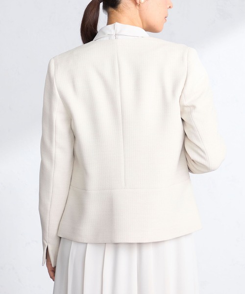 GALLORIA（ギャローリア）の「キーネックジャケット（その他アウター・レディース・ライトベージュ/ネイビー・S/M/LL/L）」の7枚目の写真