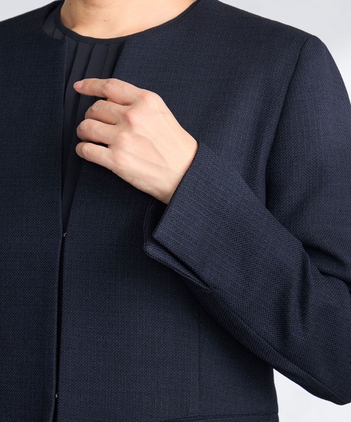 GALLORIA（ギャローリア）の「キーネックジャケット（その他アウター・レディース・ライトベージュ/ネイビー・S/M/LL/L）」の3枚目の写真