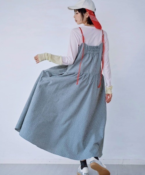 Paradise Picnic（パラダイスピクニック）の「HCAE カラーストラップドレス（ワンピース・レディース・グレー/ブラウン・FREE）」の17枚目の写真