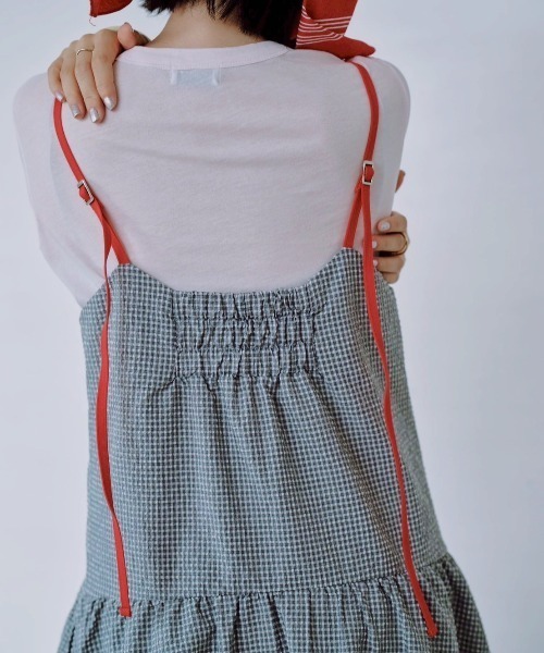 Paradise Picnic（パラダイスピクニック）の「HCAE カラーストラップドレス（ワンピース・レディース・グレー/ブラウン・FREE）」の22枚目の写真