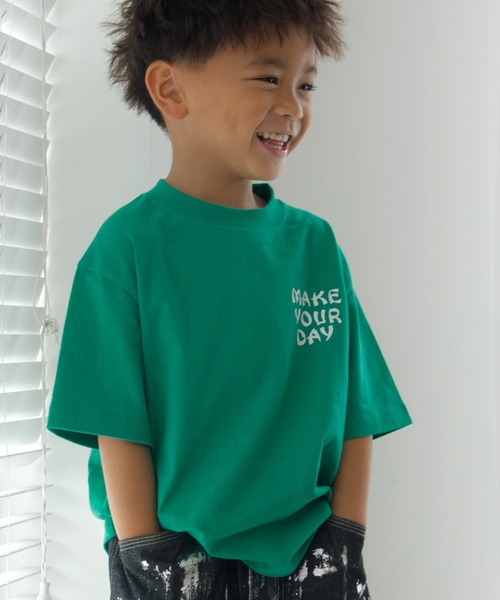 MAKE YOUR DAY（メイクユアデイ）の「4トラプリント半袖Tシャツ■80～140cm（Tシャツ/カットソー・キッズ・ブラック/グリーン・80/90/100/110/120/130/140）」の6枚目の写真