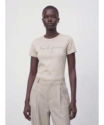 Slogan Half Sleeve T-shirt _Oatmeal
