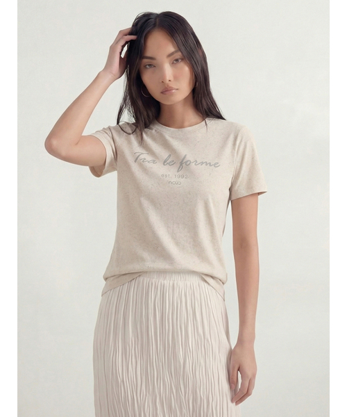 ACUD(アクド)の「Slogan Half Sleeve T-shirt _Oatmeal(Tシャツ/カットソー・レディース・オートミール・SMALL/MEDIUM/LARGE)」の4枚目の写真